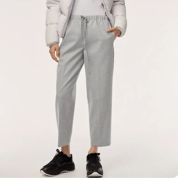 Aritzia The Group Babaton Light Gray Jimmy Cropped Pants Size XS - Picture 6 of 16